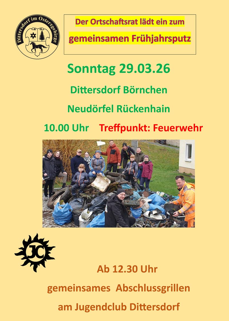 Müllsammelaktion in Dittersdorf