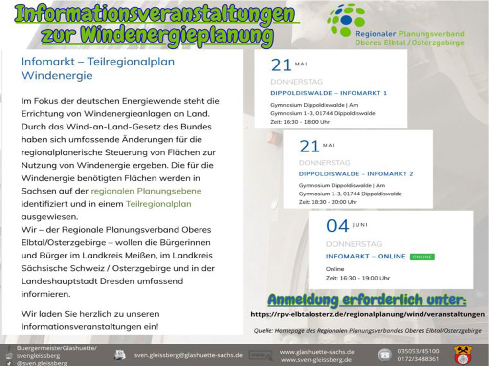 Infoveranstaltung zur Windenergieplanung
